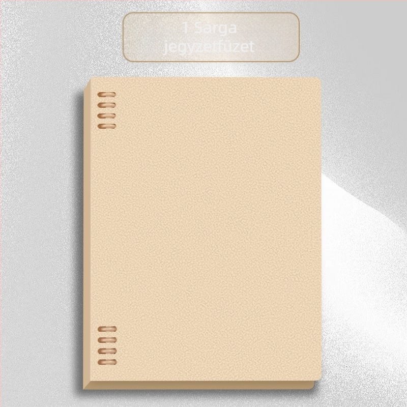 B5-ös nyolclyukú notesz, leválasztható spirállal, A5-ös méret, egyszerű és vastag, diákoknak