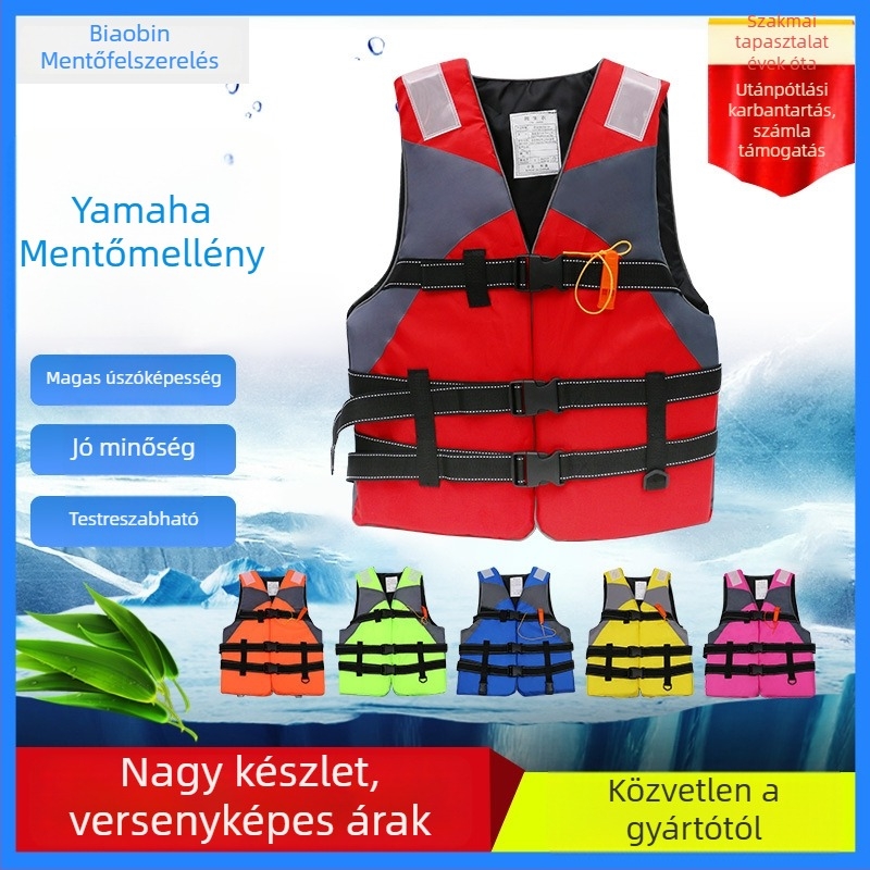 Felnőtt Oxford vászon mentőmellény habos úszóbetéttel, hajózásra, kültéri munkára, úszáshoz és horgászathoz
