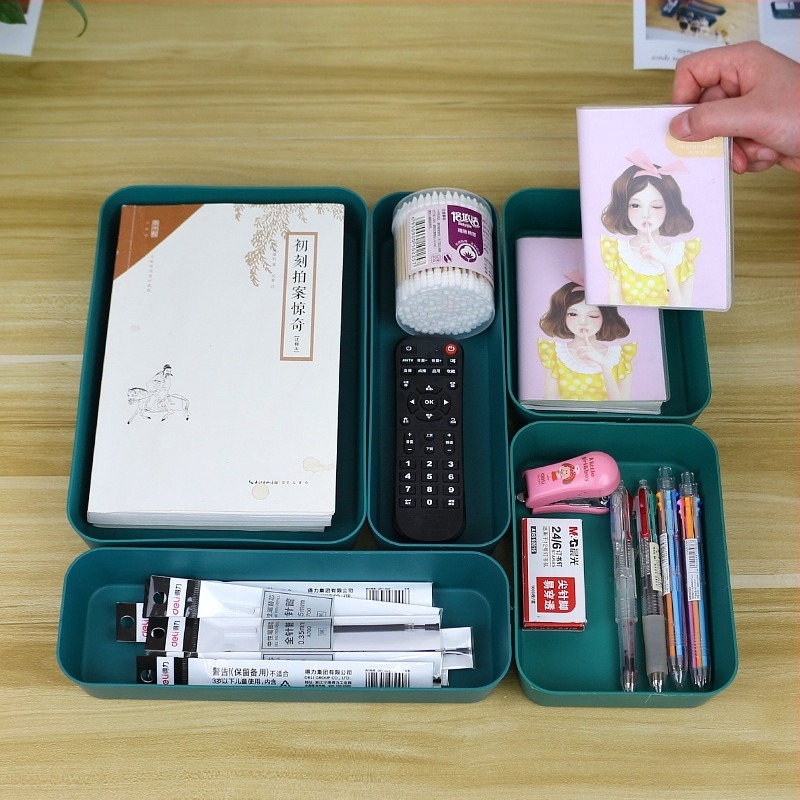 Három darabos asztali kozmetikai tároló – Modell 294, műanyagból, autóban használható, japán stílus, logónyomtatás