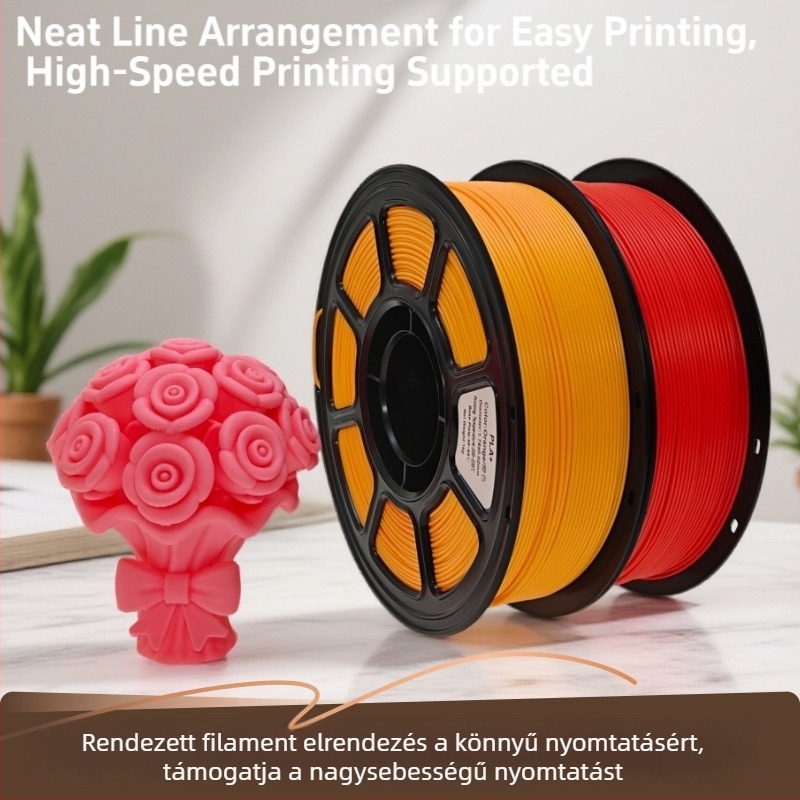 PLA+ 3D nyomtató filament – Nagy sebességű nyomtatás, Magas kopásállóság, Pontosság 0,02 mm, Bambusz bővíthető alkotás