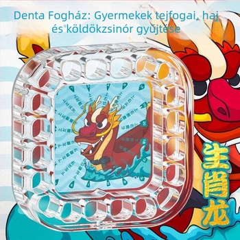 Gyerekeknek szánt tejfog tároló doboz, akril anyagú, anti-oxidációs fogtartó doboz, 0–3 éveseknek