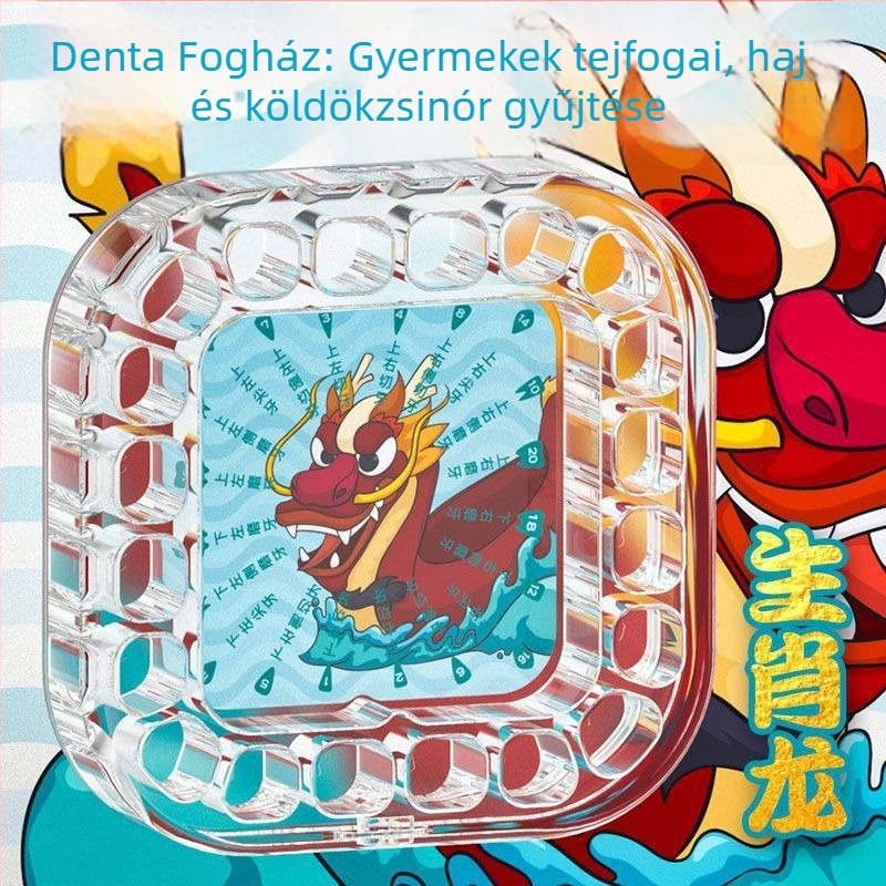 Gyerekeknek szánt tejfog tároló doboz, akril anyagú, anti-oxidációs fogtartó doboz, 0–3 éveseknek