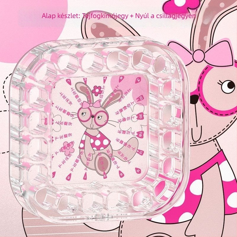 Gyerekeknek szánt tejfog tároló doboz, akril anyagú, anti-oxidációs fogtartó doboz, 0–3 éveseknek