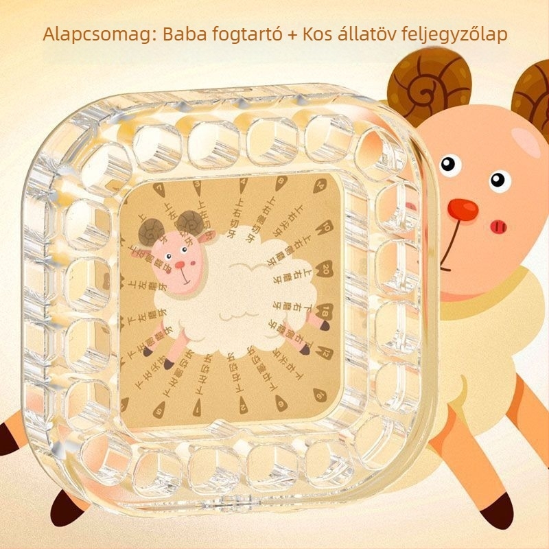 Gyerekeknek szánt tejfog tároló doboz, akril anyagú, anti-oxidációs fogtartó doboz, 0–3 éveseknek