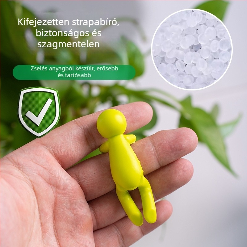 Kerti díszfigura – aranyos kis manó, gyanta, hidroponikus növények rögzítése