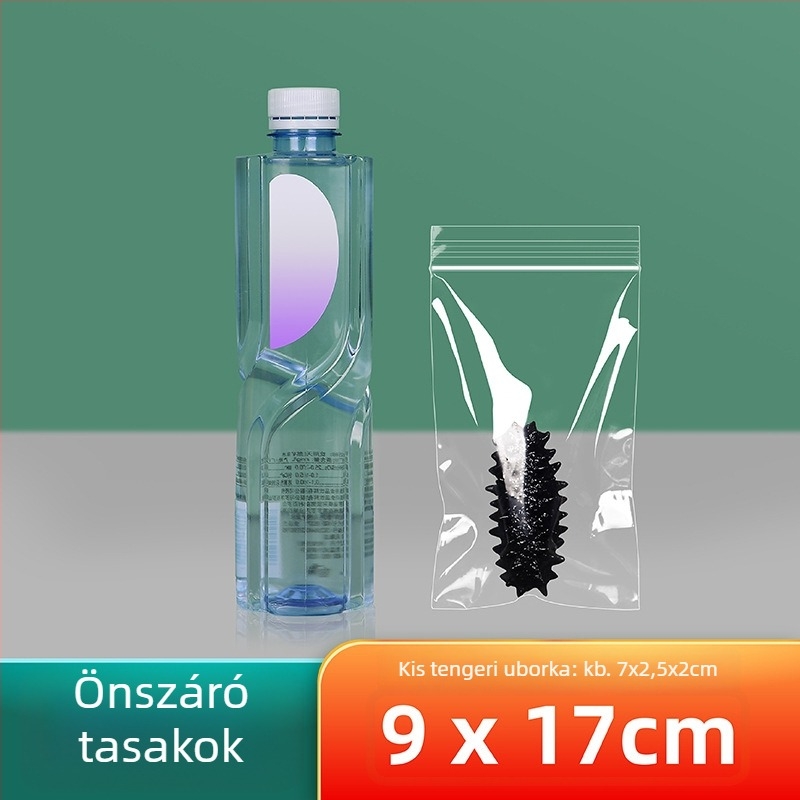 Önzáró, átlátszó élelmiszer-csomagoló zacskó, márka Cnon/xizhilong; Anyag: Új anyag; Használat: Élelmiszer-cogpackolás; Záródás hossza: 0,5–2 cm