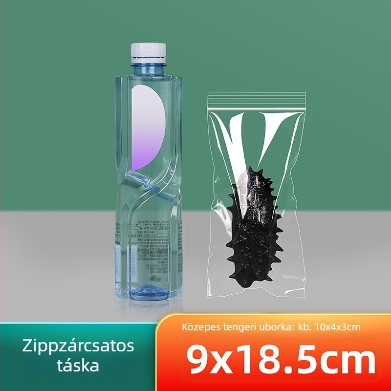 Önzáró, átlátszó élelmiszer-csomagoló zacskó, márka Cnon/xizhilong; Anyag: Új anyag; Használat: Élelmiszer-cogpackolás; Záródás hossza: 0,5–2 cm