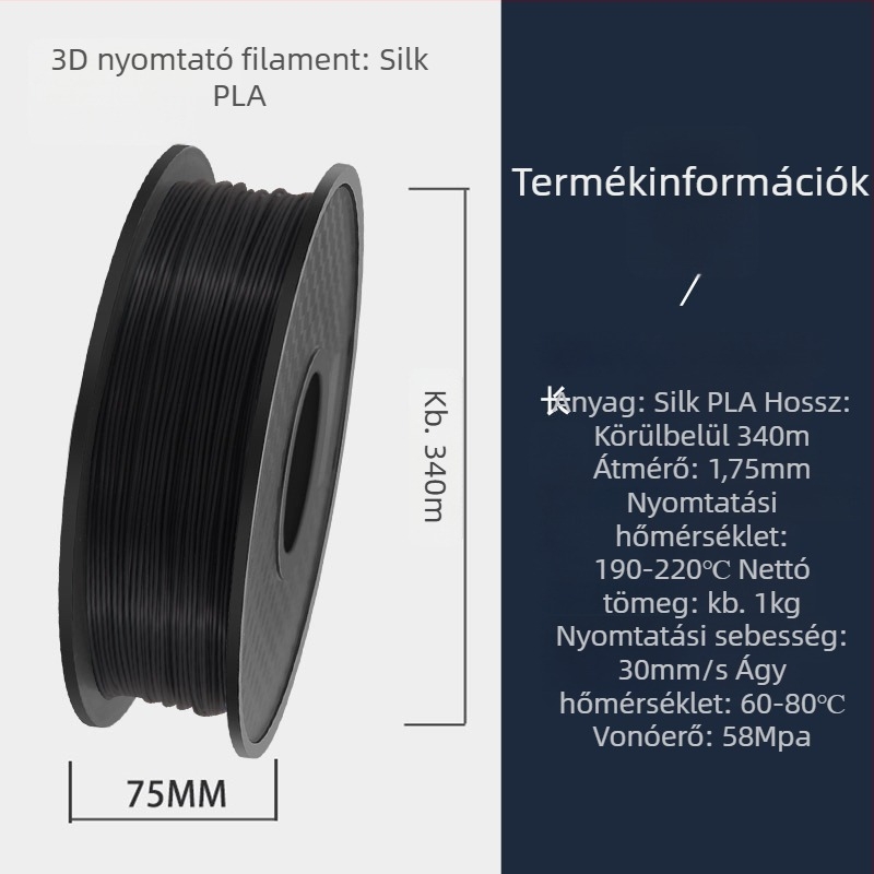 PLA filament 3D nyomtatáshoz - hossz kb. 340 m - sűrűség 1,24 g/cm3 - kör keresztmetszet