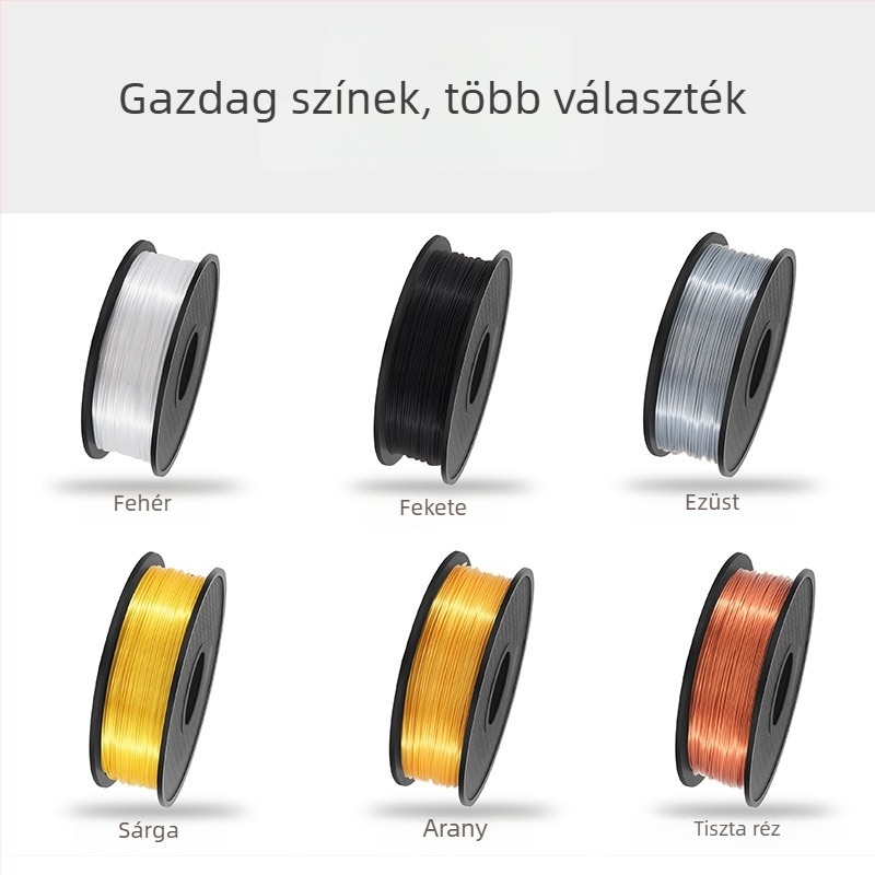 PLA filament 3D nyomtatáshoz - hossz kb. 340 m - sűrűség 1,24 g/cm3 - kör keresztmetszet