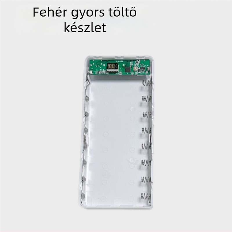 Szerelés nélküli 8‑cellás 18650 akkumulátor-tok DIY powerbank tok kétirányú gyorstöltéssel