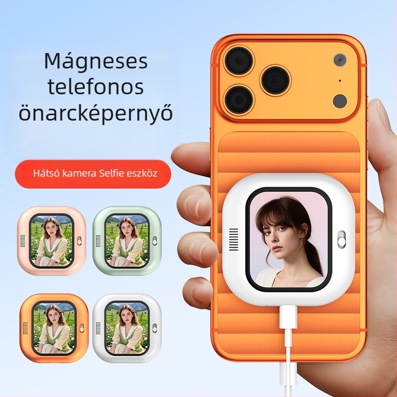 A hátsó mágneses Selfie-kijelző telefonhoz X3 — csatlakozó kábel, képernyő tükrözés és távirányító