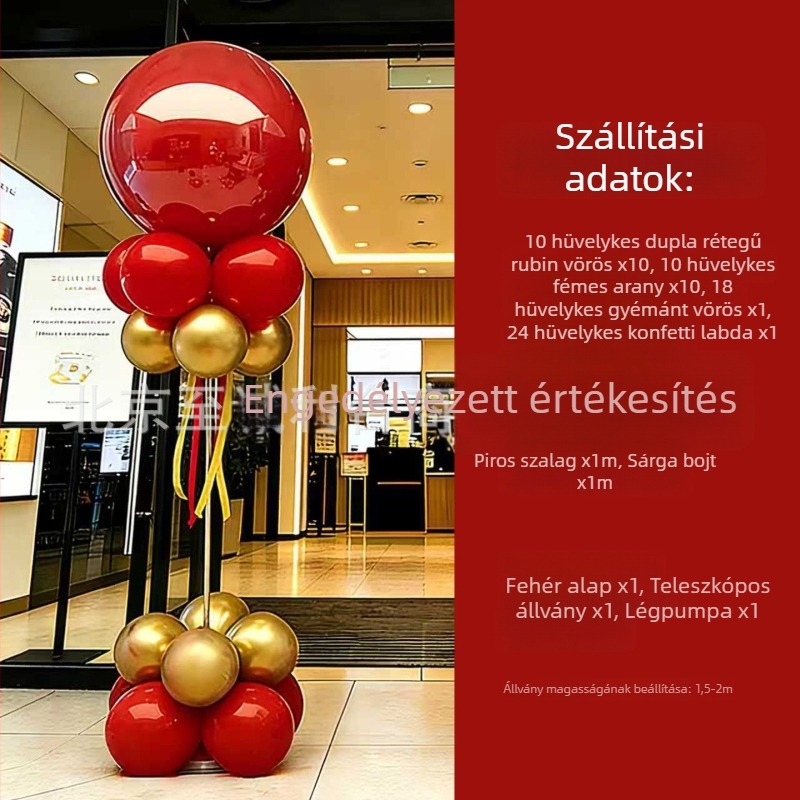 Kültéri léggömbös ív tartóval, latex dekorat léggömbök, gömb alakú, üzletnyitásokhoz és tavaszi dekorációhoz