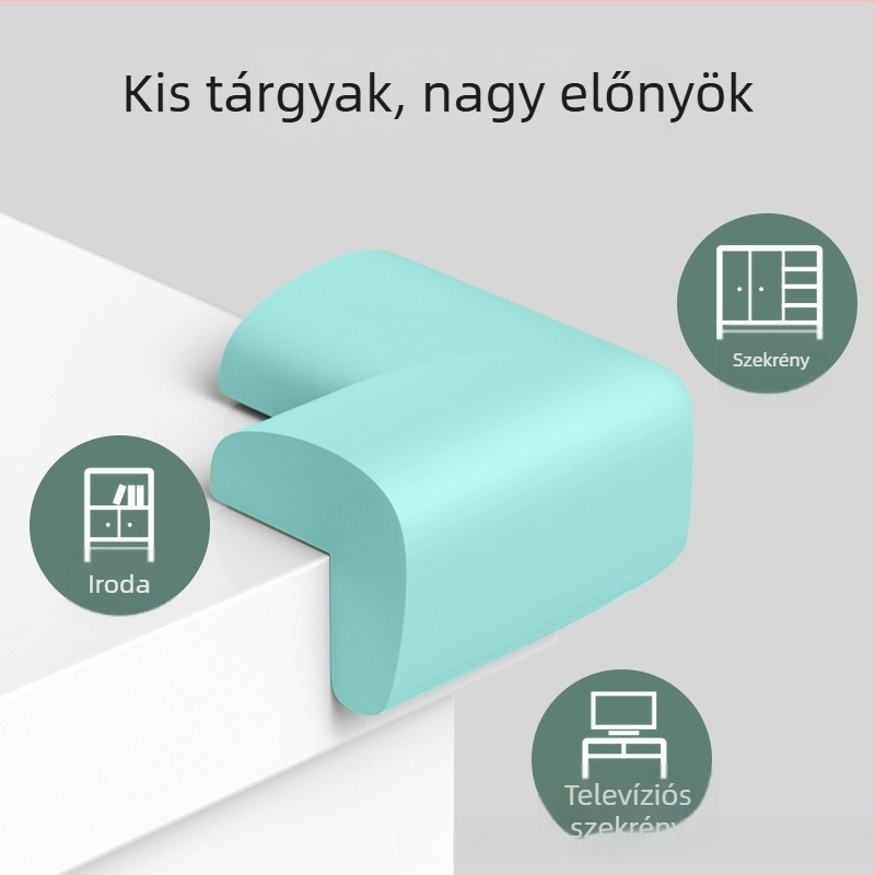 Gyermek‑biztonsági sarokvédő – jobb oldali sarok, ágyhoz és asztalhoz, ütközés elleni védelem