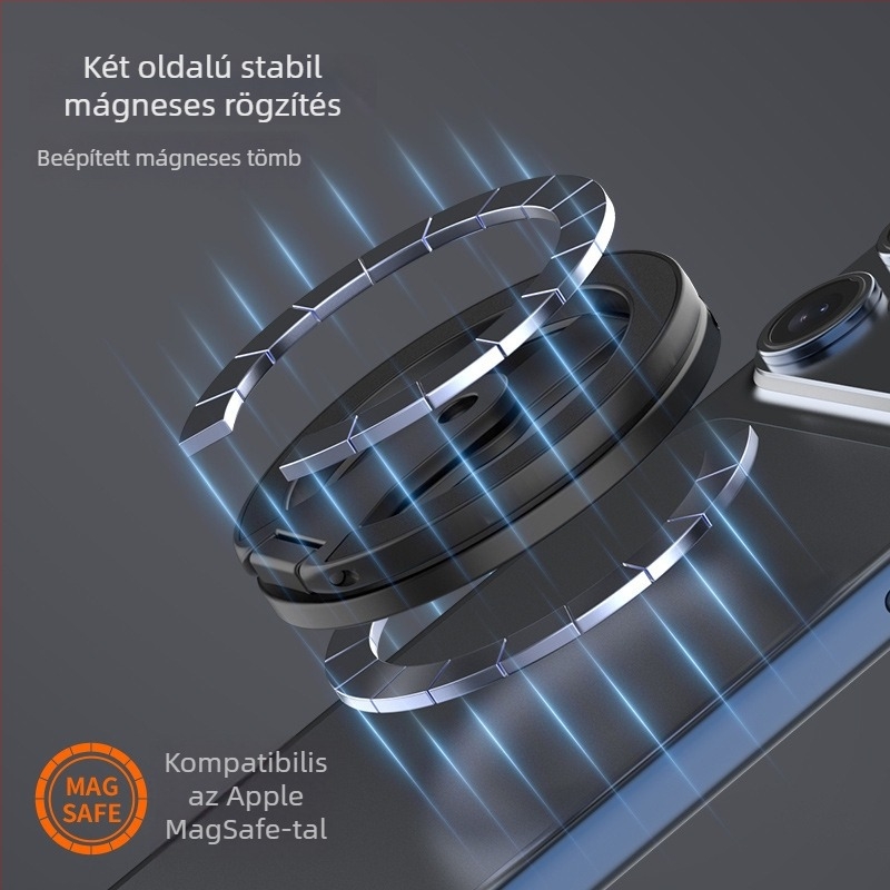 Új fém mágneses telefon-tartó, kétoldalas mágneses állvány, asztali 1/4-es menet