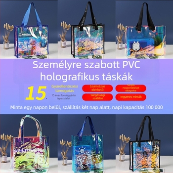 Logóval ellátott személyre szabott tote táska – Átlátszó, Új anyag, Ajándékcsomagolás, Ruházat és mindennapi szükségletek csomagolása
