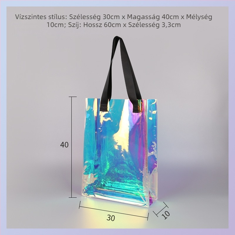 Logóval ellátott személyre szabott tote táska – Átlátszó, Új anyag, Ajándékcsomagolás, Ruházat és mindennapi szükségletek csomagolása