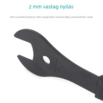 Kerékpár agy kulcs, vékony kivitel, 2 mm vastagság, acél