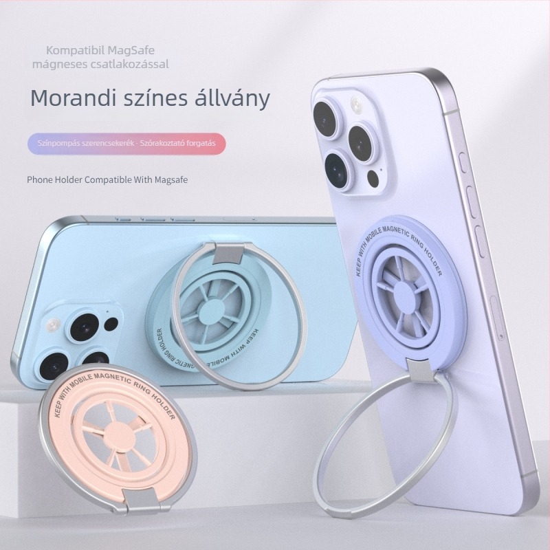 Kétoldalas mágneses telefon-tartó, összecsukható asztali tartó, ötvözet, univerzális, testreszabható