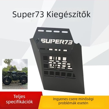 Elektromos kerékpár kosár zárt kerékvédővel, vasból készült, kompatibilis a Super73 S1 S2 Y1 RX modellekkel
