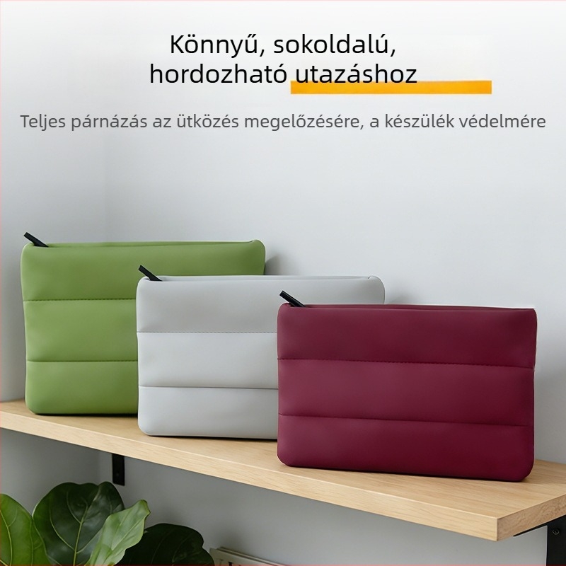 Neoprén sminktáska megerősített aljzattal, kopásálló és ütésálló, nagy kapacitású, hordozható