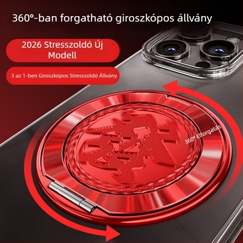 Apple, Huawei, Oppo, Xiaomi és Vivo okostelefonokhoz készült gyűrűs tartó és forgó állvány; összecsukható, ultra vékony; hátoldali ragasztóval; hordozható