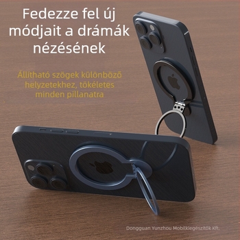 Univerzális fém telefonállvány ragasztó mágneses gyűrűvel; testreszabás támogatott; általános stílus