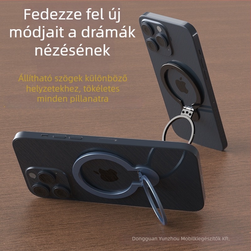 Univerzális fém telefonállvány ragasztó mágneses gyűrűvel; testreszabás támogatott; általános stílus