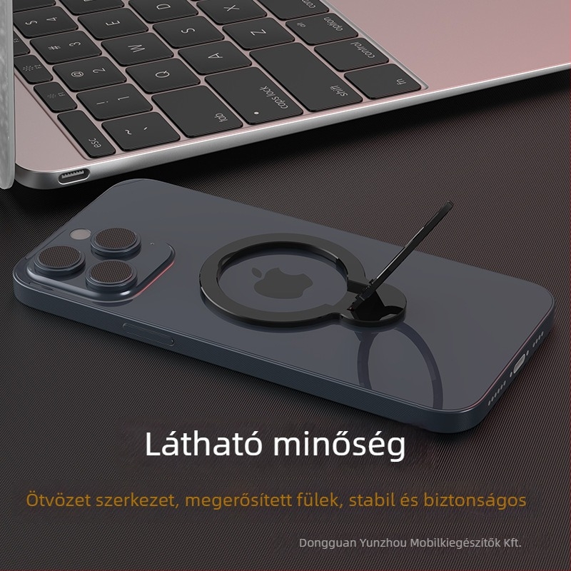 Univerzális fém telefonállvány ragasztó mágneses gyűrűvel; testreszabás támogatott; általános stílus
