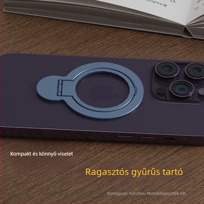 Univerzális fém telefonállvány ragasztó mágneses gyűrűvel; testreszabás támogatott; általános stílus