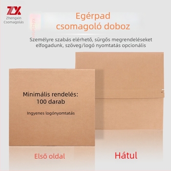 Fénylő egérpad csomagoló doboz kemény kraft papírból, logónyomtatás, forró nyomtatás, UV nyomtatás és domborítás