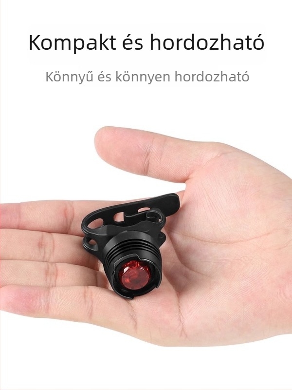 Hegyi kerékpár hátsó lámpa, kör alakú dizájn, nagy fényerő, alumínium ötvözet test