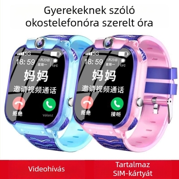 Gyerekeknek szóló 5G okosóra telefonfunkcióval, W59 modell, érintőképernyő