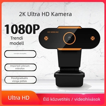Okos PTZ webkamera asztali számítógépekhez, 1080p videó, USB 2.0, manuális fókusz