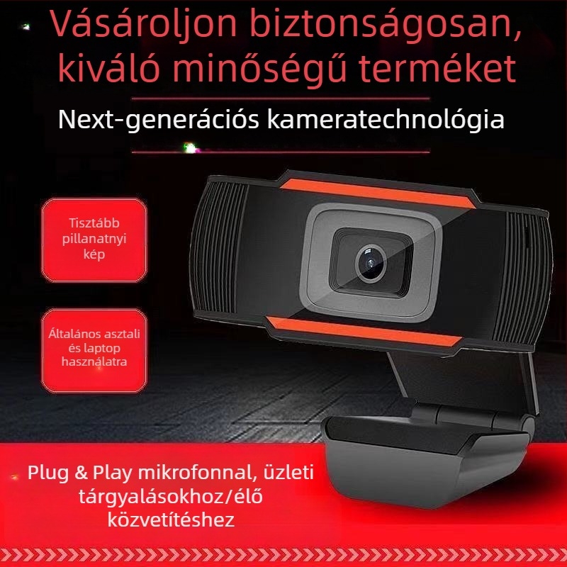 Okos PTZ webkamera asztali számítógépekhez, 1080p videó, USB 2.0, manuális fókusz