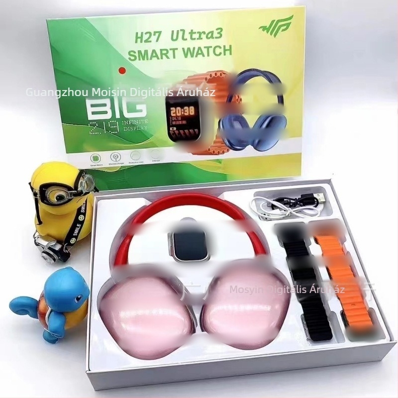 Okosóra Bluetooth fejhallgató készlettel, 2,01 hüvelykes TFT kijelző, alumínium ötvözetes tokozás, szilikon szíj, Bluetooth, akkumulátor-élettartam kevesebb mint 7 nap