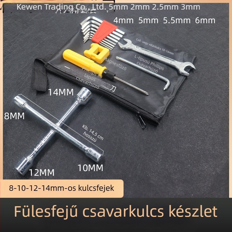 Kewen Elektromos járművek szerszámkészlet — socket wrench, csavarhúzó, hordtáska elektromos kerékpár javításához
