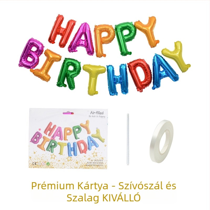 Ballon — Imperial balloon, alumíniumfólia, betű alakú dekoratív lufi, Can logó nyomtatás, születésnapra