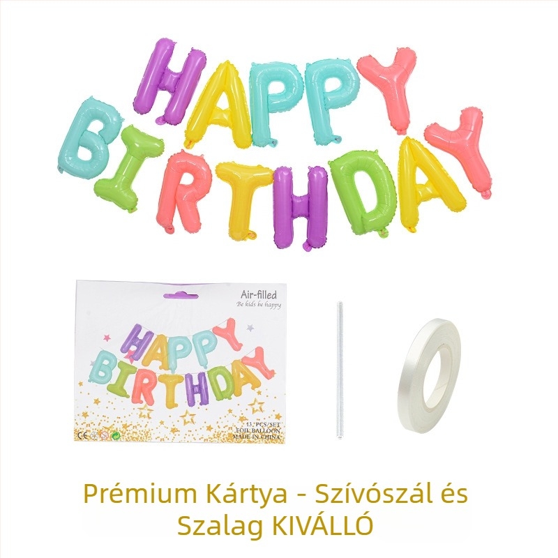 Ballon — Imperial balloon, alumíniumfólia, betű alakú dekoratív lufi, Can logó nyomtatás, születésnapra