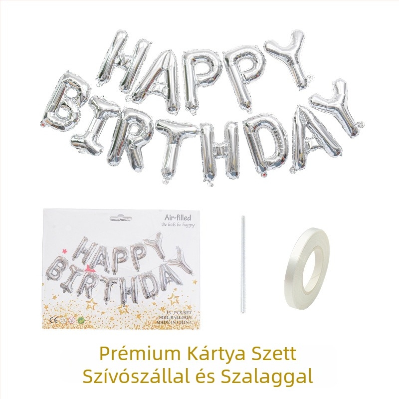 Ballon — Imperial balloon, alumíniumfólia, betű alakú dekoratív lufi, Can logó nyomtatás, születésnapra