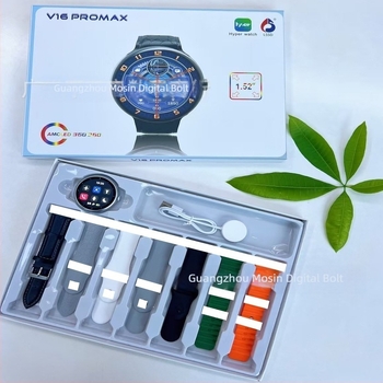 V16ProMAX Okosóra IPS kijelzővel, alumínium ötvözet tokkal, Bluetooth hívások, pulzusmérés, vér oxigén-szint monitorozás