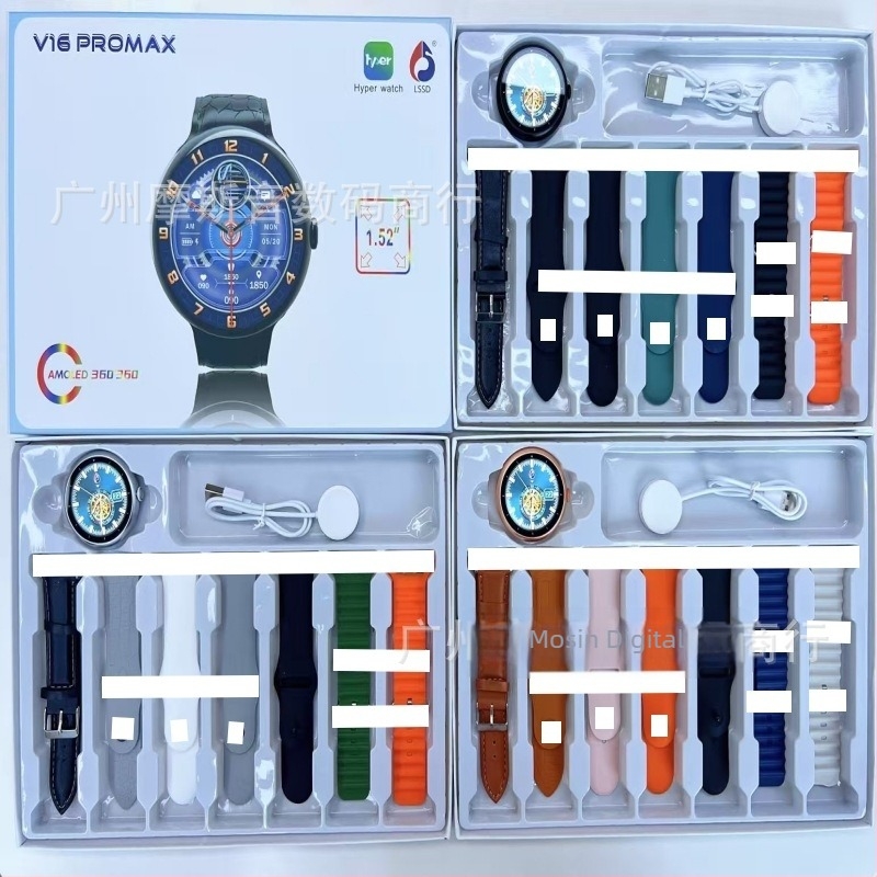 V16ProMAX Okosóra IPS kijelzővel, alumínium ötvözet tokkal, Bluetooth hívások, pulzusmérés, vér oxigén-szint monitorozás