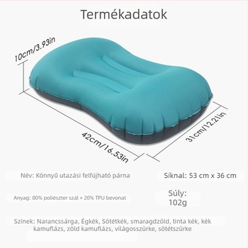 Nylonból készült felfújható U-alakú párna, modell MS-005, testreszabható, minimalist dizájn