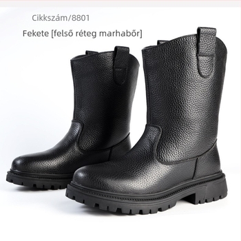 Hócsizmák felnőtteknek – minimalisták, uniszex, bőr felső rész, gyapjú belső, gumí talp, melegek