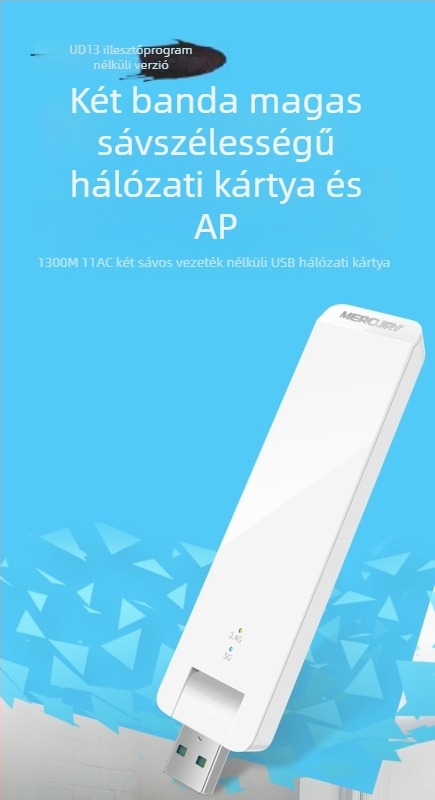 Mercury MW150UH USB vezeték nélküli hálózati kártya, 300 Mbps, 2.4 GHz, 802.11b/g/n, illesztőprogram nélkül