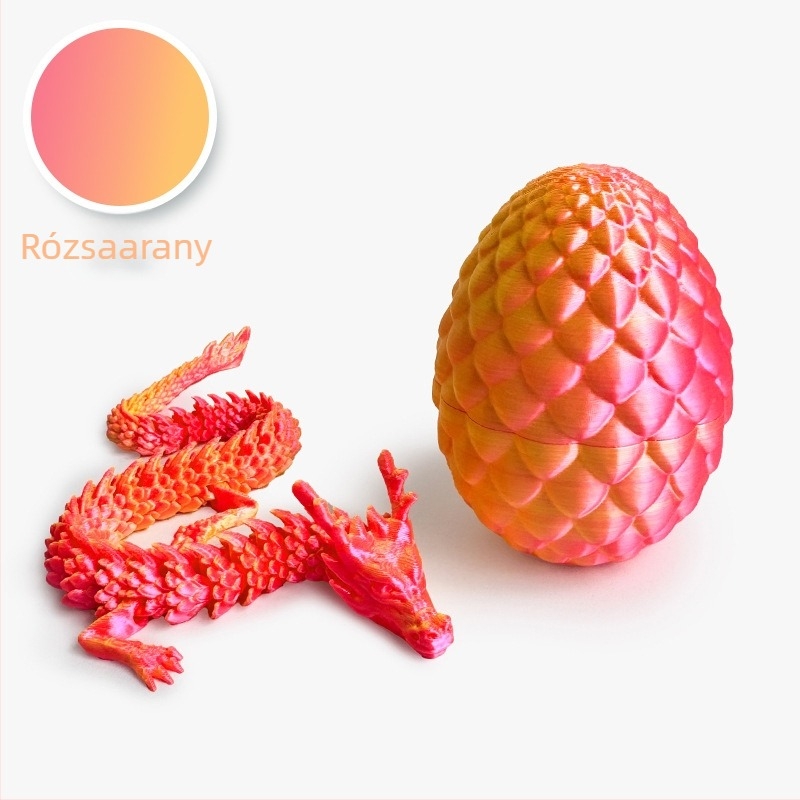 3D nyomtatott sárkány tojás díszítő készlet — sárkány és tojás alak, PLA anyag, modern művészet, testreszabható