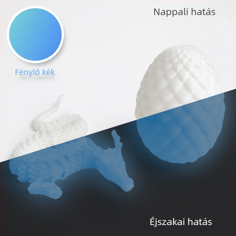 3D nyomtatott sárkány tojás díszítő készlet — sárkány és tojás alak, PLA anyag, modern művészet, testreszabható