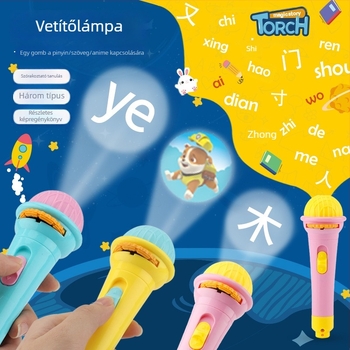 LED vetítőasztali játék gyerekeknek — vetítő, képi vetítés, rajzolás, műanyag test, 4-6 éveseknek