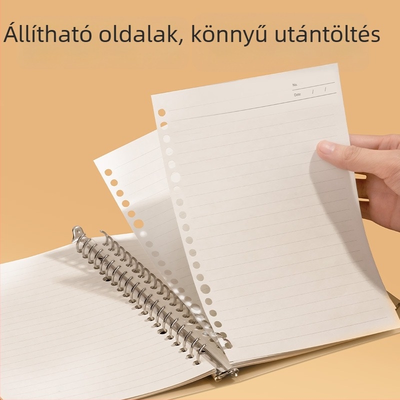 Deli Na550 Kicserélhető mag (loose-leaf) – 50 lap, fehér papír, lyukak 20/26/30, levehető