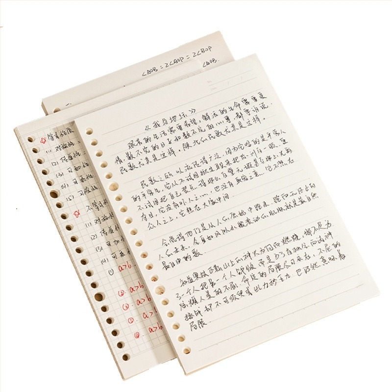 Deli Na550 Kicserélhető mag (loose-leaf) – 50 lap, fehér papír, lyukak 20/26/30, levehető