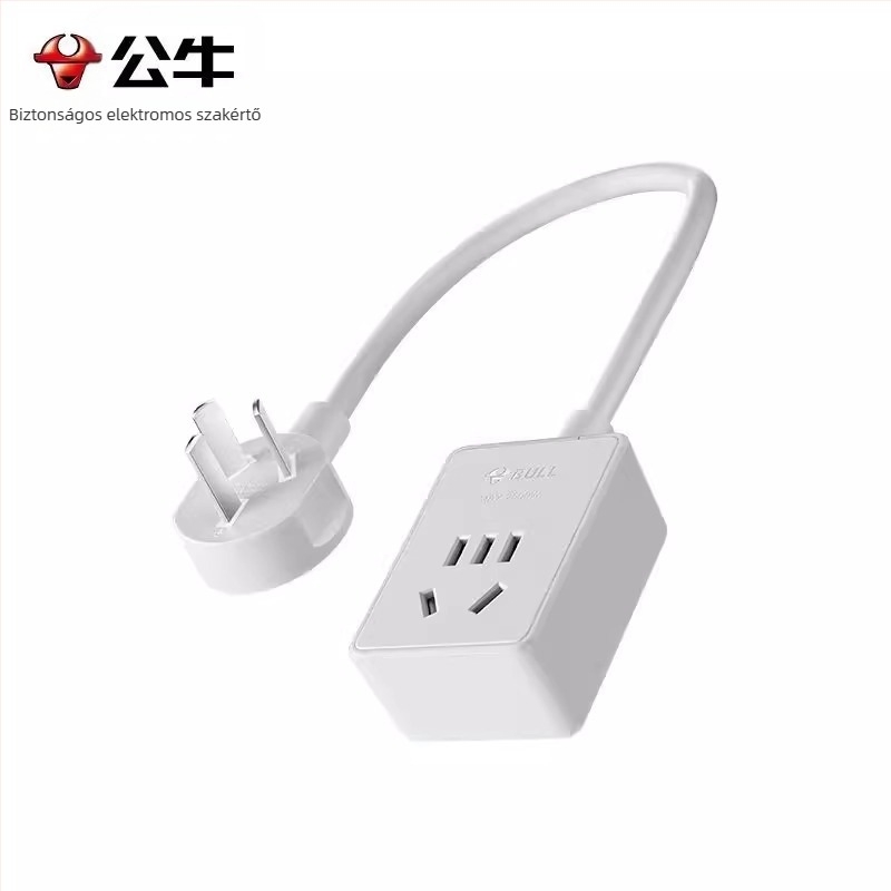 Bull hordozható hosszabbító egyetlen aljzattal, 10A, 2500W